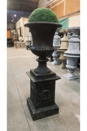 Cast iron Medici vase Bronze-vert