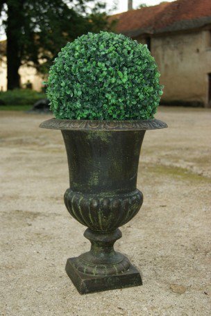Medici-Vase Gusseisenvasen Grau