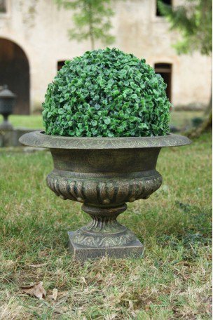 Vaso Mediceo in ghisa Bronze vert