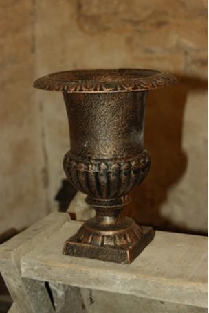 Medici-Vase Gusseisenvasen Bronze-Braun