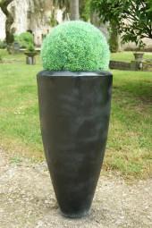 Vase aus Gusseisen Schwarz mat